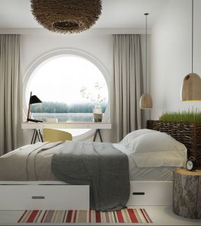 简单小卧室装修图 2020卧室床头灯具设计效果图