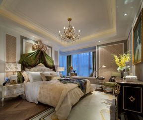 法式新古典风格卧室床缦装修效果图片