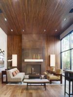 一层别墅客厅现代实木装修效果图