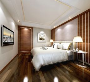 新中式风格卧室装修效果图 床头背景墙设计效果图
