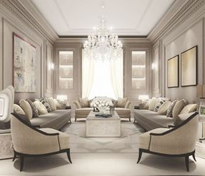 一层别墅客厅效果图 2020纯欧式家装