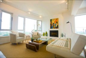 现代简洁客厅装修效果图 客厅沙发摆放装修效果图片