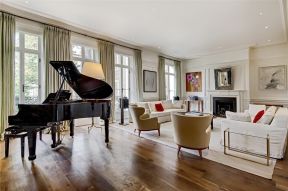 2023北欧别墅客厅钢琴区装修效果图