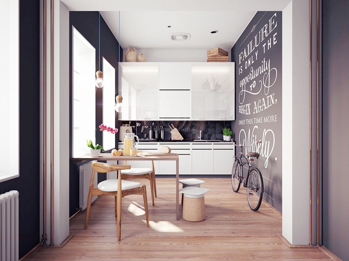 2023北欧风格开放式小厨房装修 