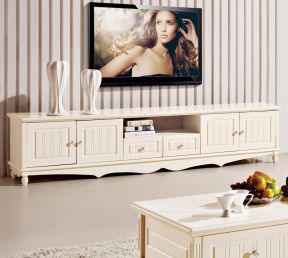 欧式风格室内电视柜图片大全白色
