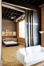 现代简约卧室木门造型图片