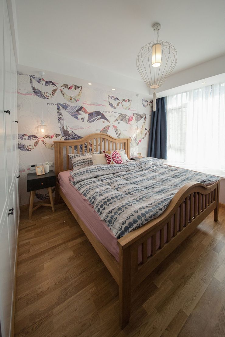 现代北欧风格15平米卧室装修效果图片