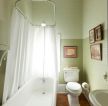 超小浴室浴帘设计装修图