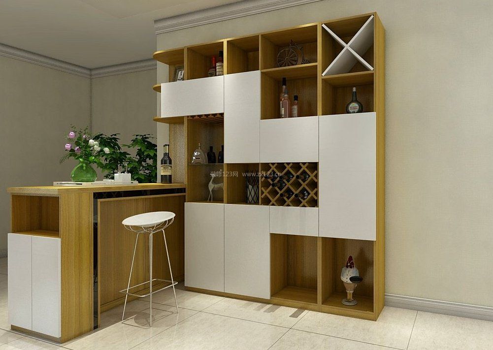 家庭室内吧台酒柜设计效果图大全图片2023