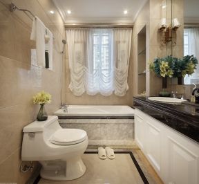 2023整体卫浴室大理石包裹浴缸装修效果图片