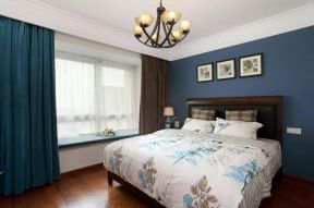 2023现代美式卧室遮光窗帘装修效果图片