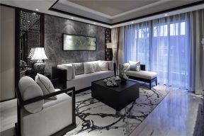 2023新中式客厅木箱茶几设计装修效果图片欣赏