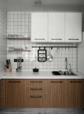 2023现代小户型厨房挂件置物架装修图片