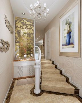 2020欧式别墅设计装修图片 2020室内楼梯扶手效果图