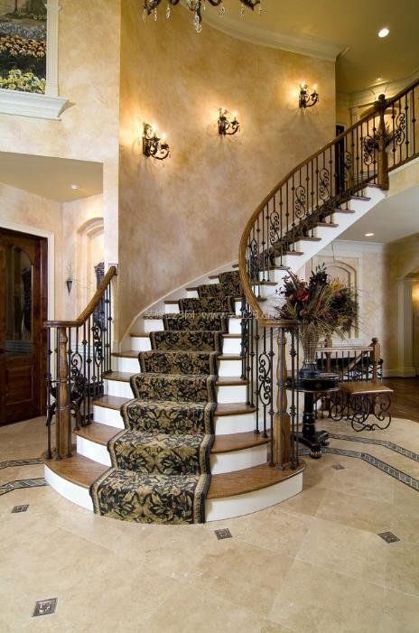 美式风格家庭楼梯装饰墙