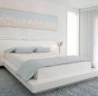 卧室床头白色文化砖背景墙效果图