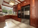 厨房红木橱柜门图片