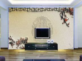 硅藻泥电视背景墙装修效果图大全