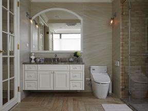 2023美式别墅整体浴室柜设计效果图片