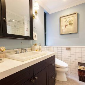 2023美式卫生间整体浴室柜装修效果图片大全