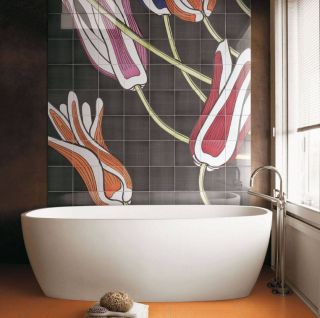 浴室浴缸背景瓷砖图片大全