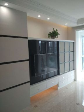 2023现代客厅电视机背景墙设计效果图
