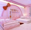 女生粉色房间床头造型装修