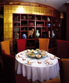 中式圆餐桌桌布布艺图片