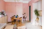 30平米单身小公寓粉色墙面装修