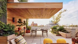 家庭屋顶花园餐厅木吊顶图片