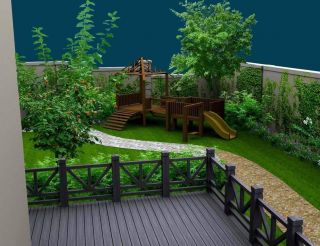 家庭屋顶花园3d效果图片