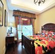 东南亚风格卧室窗帘装修效果图图片