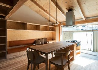 单身公寓小户型房屋原木装修设计平面图