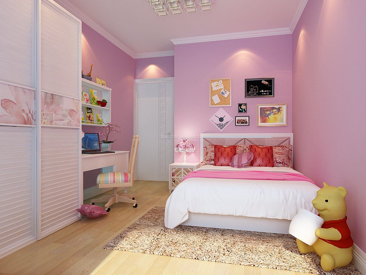 家装效果图 卧室 卧室粉色墙面漆效果图大全 提供者:   ← → 可以