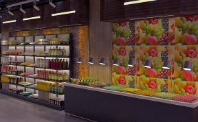 2023生活超市水果粮油店装修效果图