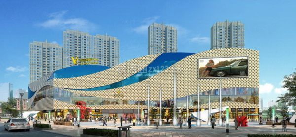 找呼和浩特購物中心設計公司的朋友可參考效果圖