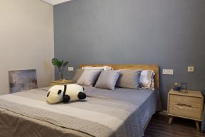 2023北欧小户型卧室灰色墙面设计装修效果图片