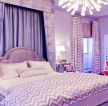 浅紫色女生房间床缦设计效果图