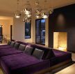 浅紫色房间沙发床装修设计