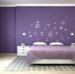 房间浅紫色简约壁纸设计