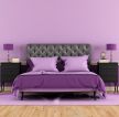 浅紫色房间卧室壁纸设计装修效果图