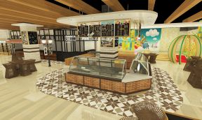 2023大型超市奶茶店裝修效果圖片