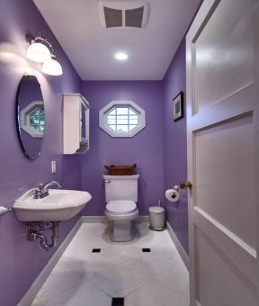 浅紫色房间小户型卫生间装修设计