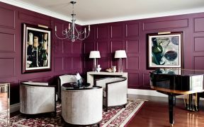 浅紫色房间休闲厅装修设计