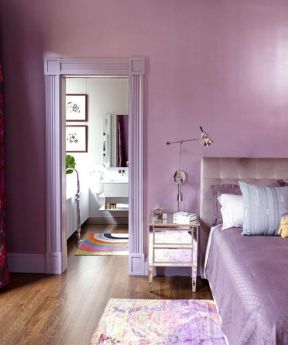 房间浅紫色整体装修设计图片欣赏2023