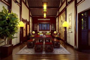 中式古典客厅吊顶怎么装修