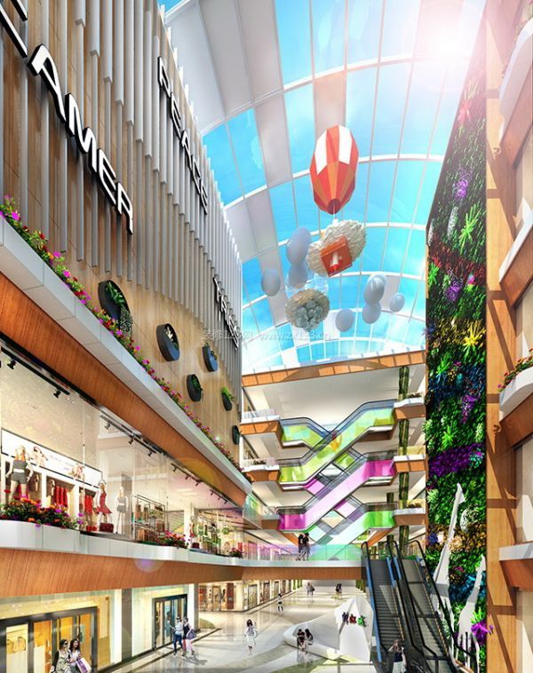 昆明购物中心设计可参考的商业空间设计效果图