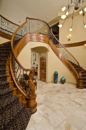 美式别墅家装楼梯扶手设计
