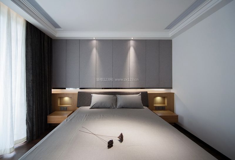 2023现代新中式卧室床头背景墙设计效果图
