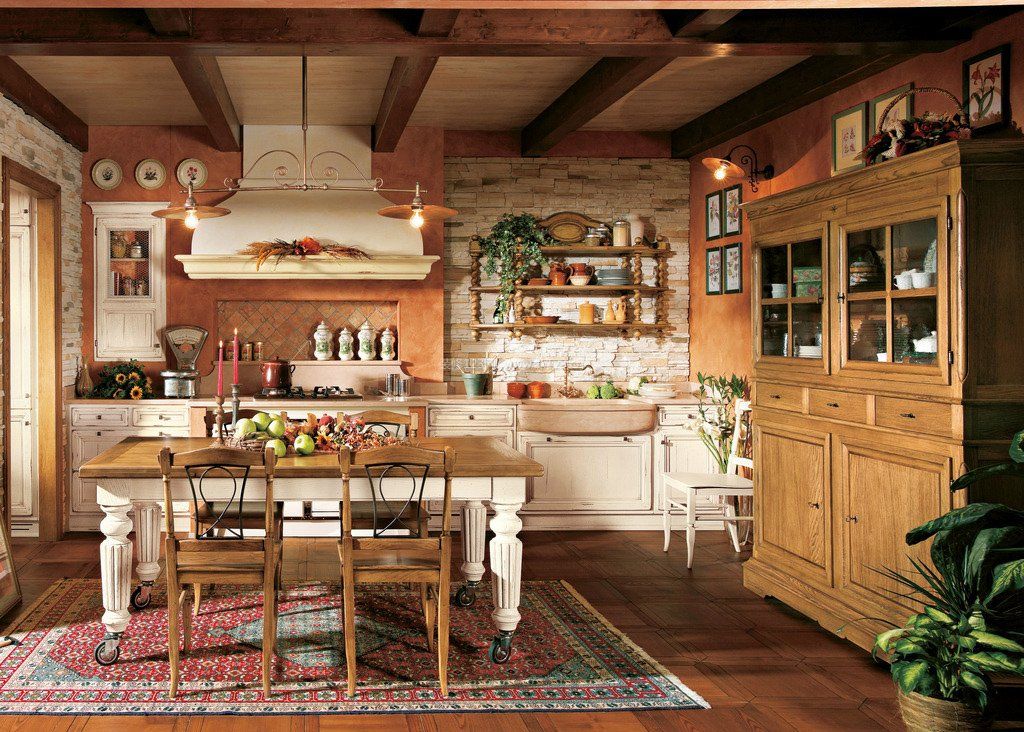 美式乡村风格小厨房组合橱柜图片_装修123效果图